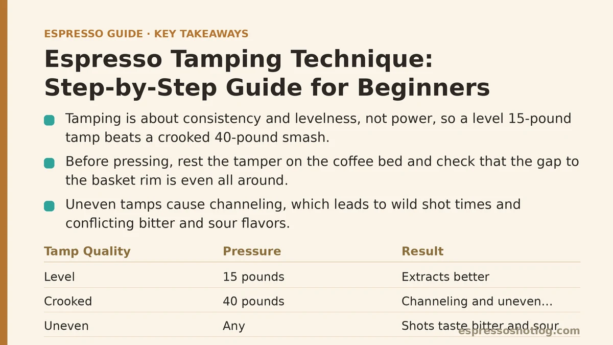 Espresso Tamping Technique: Step-by-Step Guide for Beginners