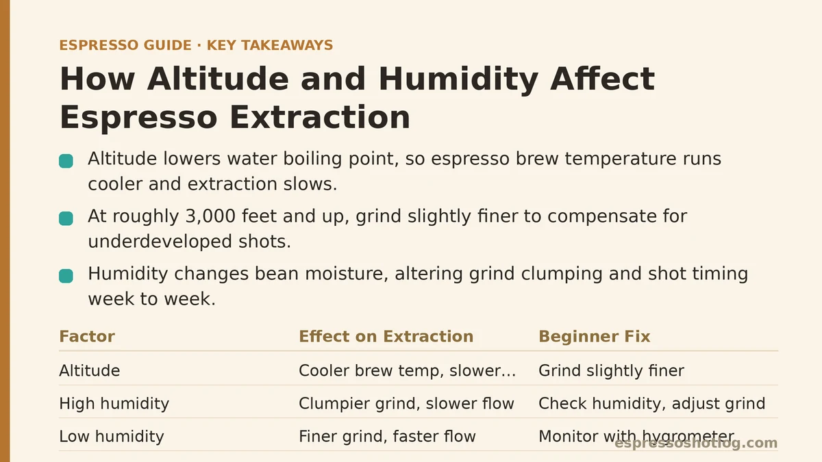 How Altitude and Humidity Affect Espresso Extraction